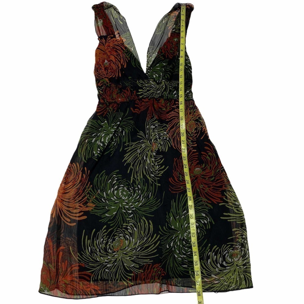 FIRE Los Angeles Sleeveless Plunge Printed Dress L - Picture 11 of 12